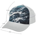 thumbnail image 2 of Beach Foam Wave Baseball Cap Classic Golf Cap Soft Dad Hat Multicolor Adjustable Low Profile Hat Unisex, 2 of 3