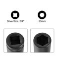 thumbnail image 3 of Unique Bargains 3/4' Drive by 23mm Deep Impact Socket, 6-Point, Cr-Mo Alloy Steel, Metric, 3 of 3