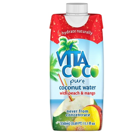 Vita Coco Coconut Water, Peach and Mango, 11.1 Fl Oz, 12 Count