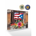 thumbnail image 2 of Puerto Rico Flag Wall Art for Living Room,Canvas Picture Wall Decor for Bathroom Bedroom,Farmhouse Retro Flowers American Flags Painting Artwork for Office Kitchen Hallway Dining Room Decor 20"x24", 2 of 8