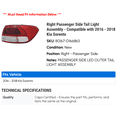 thumbnail image 2 of Right Passenger Side Tail Light Assembly - Compatible with 2016 - 2018 Kia Sorento 2017, 2 of 2