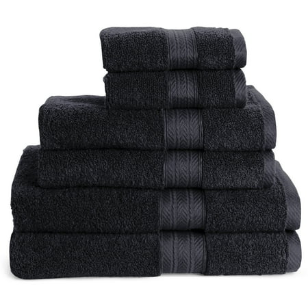 Canopy Essential Pima 6-Piece Towel Set, Rich Black