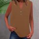 thumbnail image 2 of Camiseta sin mangas de verano para mujer, corte holgado, plisada, cuello en V, sin mangas, fluida, informal, 2 of 5