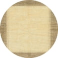 thumbnail image 1 of Ahgly Company Indoor Round Abstract Mustard Yellow Solid Area Rugs, 8' Round, 1 of 6