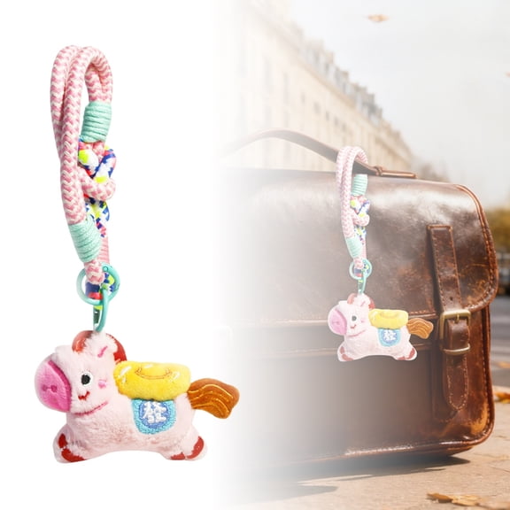 Horse Cute Keychains - Cute Plush Decoration Ornament | 2026 Lucky Horse Year Purse Charm for Backpack Boyfriend Girl, Backpack Keychain
