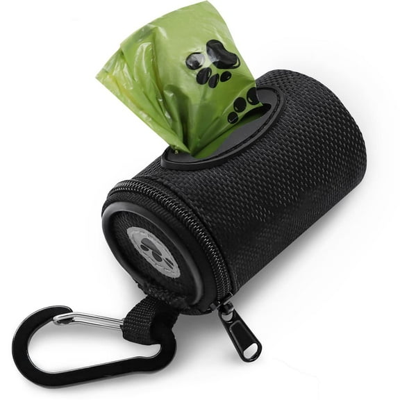 (Gazdag)Dog Poop Bag Holder, Poop Bag Holders for Leashes, Pet Dog Waste Bag Dispenser Leash Attachment – Fits Any Dog Leash – Includes 1 Pack Poop Bag Dispenser & 1 Free Rolls of Poop Bags