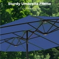 thumbnail image 5 of Alpha Joy 15ft Outdoor Patio Umbrella Extra-Large Double-Sided Garden Umbrella with Crank Handle and Base - Haze Blue, 5 of 6