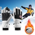 thumbnail image 2 of Men's and Women's Ski Gloves, Thermal Plush Lined Winter Gloves, Waterproof Windproof Cold Proof Gloves, Thickened Outdoor Riding Gloves for Motorcycle and Snow Sports White, 2 of 4