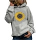 thumbnail image 1 of Sudaderas con capucha informales para mujer, sudadera con estampado de girasol, suéter con capucha Pompotops gfhjh5960, 1 of 9