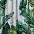 thumbnail image 5 of Orinice Tropical Leaves and Paradise Bird,Watercolor Green Leaves on a White Background Shower Curtain Sets for Bathroom Fabric Machine Washable Digital Printing Decor with 12 Hooks,  69x72, 5 of 7