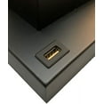 thumbnail image 2 of 22" Gold Crystal Lamp – Square Base w/ Black Shade, USB + Outlet, Night Light (Bulb Not Included), 2 of 4