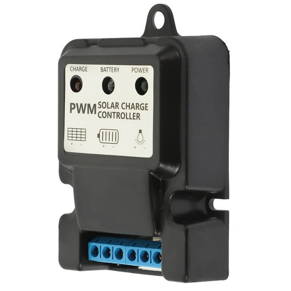 Raindrops 10A PWM Solar Charge Controller 6V 12V with LED Battery Display, Black Regulator