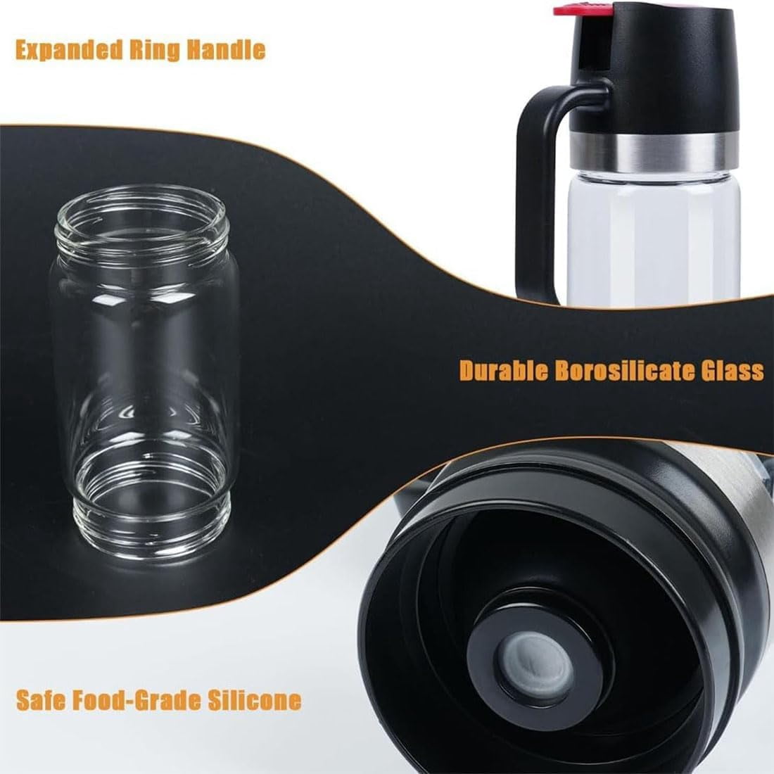 2026 Boutique Kitchen Tool - No-Drip Honey Dispenser, Glass Honey Dispenser with Stand No Drip, Press Type Drip Dispenser for Honey, Coffee Syrup, Chocolate Sauce (2pcMix,12)