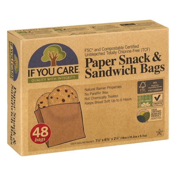 If You Care Paper Snack & Sandwich Bags