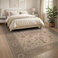 thumbnail image 3 of ODIKA 8'x10' Washable Area Rug Durable, Non-Slip Beige and Sage Floral Elegance Intricate Botanical with Classic Charm for Living Room, Under Sectional, Family, 3 of 7