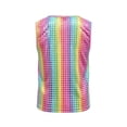 thumbnail image 5 of Girls Sequin Tank Tops Sleeveless Crewneck Sparkly Stage Performance Casual Dance Vests for Kids Size 110, 5 of 5