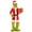 Red, variant on Grinch Costume Adult Christmas Cosplay Costume Santa Hat Gloves Belt Clothes Pants Mask Shoes