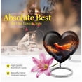 thumbnail image 5 of Phoenix Rebirth Blaze - Memorial Urn Small - Unique Keepsake Urn For Adult Female Ashes - Decorative Heart Small Urn 3 Inch, Set Of 2, 5 of 5