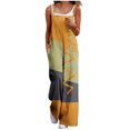 thumbnail image 3 of BiZtdJrK Prime Sales Today, Womens Overalls Loose Fit Wide Leg Jumpsuits Sleeveless Color Block Rompers with Pockets Dressy Summer Beach Vacation Outfits Yellow M, 3 of 7