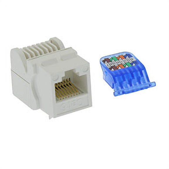 ACCL Cat.6 Tool Less Keystone Jack White, 1 Pack