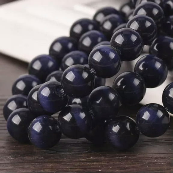 U8MO 4/6/8/10/12/14/16mm Round Cat's Eye Crystal Glass Loose Crafts Beads lot-17# Ink Blue-16mm (5pcs)