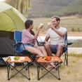 thumbnail image 4 of Foldable Camping Table, Portable Picnic Table Lightweight Travel Desk with 2 Cup Holders & Carrying Bag, Easy to Carry, Perfect for Outdoor Camping, Picnic, BBQ, Beach, Travel, Hiking, Home Use (2Pc), 4 of 10
