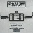 thumbnail image 4 of Synergee Black Tricep Bar 25 lbs for Maximum Gains & Comfort for Extensions, Curls, & Pressing Workouts, 4 of 7