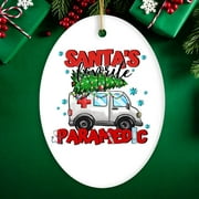 Santas Favorite Paramedic Christmas Ornament, EMT Appreciation Gift
