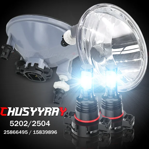 For Chevrolet Silverado 2500 HD/3500 HD 2015-2018 2019 LED Fog Lights DRL Pair