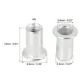 thumbnail image 2 of 110 Pcs M5 Silver Tone Aluminum Alloy Car Auto Flat Head Rivet Nut Threaded Insert, 2 of 6