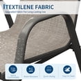 thumbnail image 4 of Stackable Patio Dining Chairs – Set of 4 All-Weather – Lightweight Textilene – Armrests & High Back – 140 kg Capacity – Backyard, Pool & Garden – Black-Gray Frame + Brown Textilene, 4 of 7