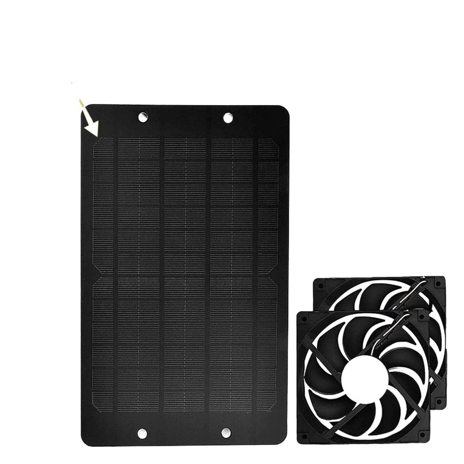 10W Solar Panel Kit 10W 12V Waterproof Solar Powered Dual Fan Kit Ventilator Exhaust Fan For Dog Chicken House Greenhouses Sheds ,Super Quiet & Efficient