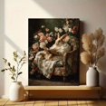 thumbnail image 6 of Floral Armchair Reading Rabbit Canvas Wall Art, Cottagecore Farmhouse Nursery Decor, 6 of 8