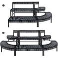 thumbnail image 3 of Garden 4 you 23.6” x 23.6” x 23.6” 3-Tier Black Metal Corner Plant Stand, 3 of 7