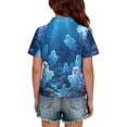 thumbnail image 4 of Grblisyd Girls Shirts Boys Short Sleeve Polo Shirt Halloween Pumpkin Ghost Print Tops 2-13 Years, 4 of 5