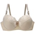 thumbnail image 5 of HAOTAGS Womens Plus-Size Bras, Mesh Breathable Lace Sports Bra Seamless Push-Up Bra Everyday Bra Beige 2XL, 5 of 6