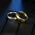 thumbnail image 5 of K-KED 6mm Men Women Plain Wide Wedding Band Ring Couple Rings Stainless Steel Rings /-blue-7, 5 of 9