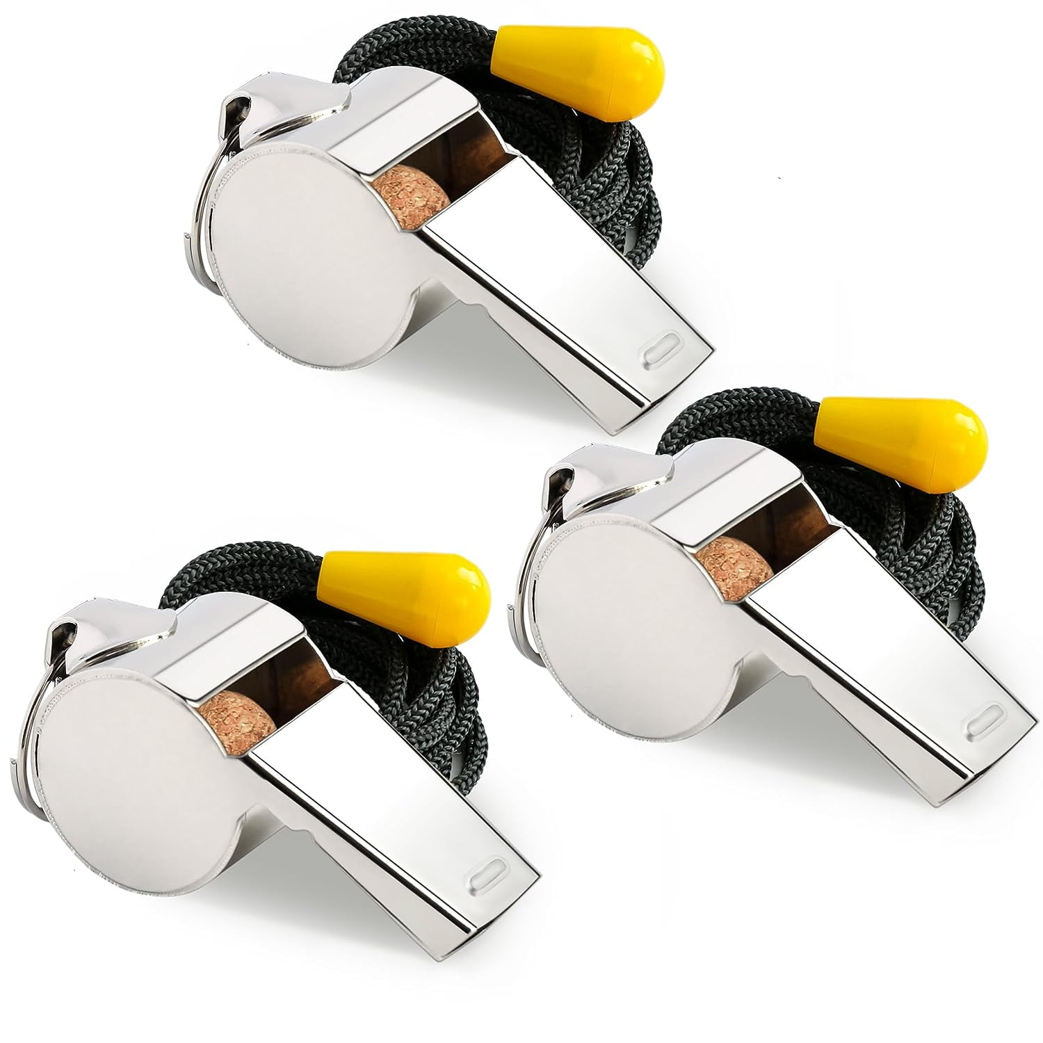 Holzlrgus Whistle 3 Pack Metal Coach Referee Sports Whistles with