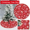 thumbnail image 5 of Kumdkd 35" Red Snowflake Christmas Tree Skirt - Premium Fabric Tree Collar for Holidays, Weddings & Home Decor (Fits 7ft Trees), 5 of 6