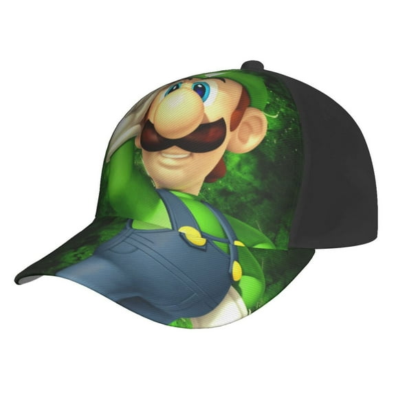Cartoon Role Luigi's Mansion Unisex Baseball Cap Adjustable Trucker Dad Hat Anti UV Sun Hats Snapback Hat For Men And Women