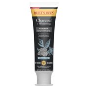 Burts Bees Toothpaste, Natural Flavor, Charcoal with Fluoride Toothpaste, Mountain Mint, 4.7 oz