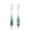 Green, variant on AeraVida Elegantly Long Sterling Silver Teardrop w/ Inlaid Black Onyx Dangle Earrings | Luxurious Dangle Earrings for Evening | Prom Accessories for Women | Black Onyx Earrings