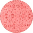 thumbnail image 1 of Ahgly Company Indoor Round Oriental Red Traditional Area Rugs, 5' Round, 1 of 4
