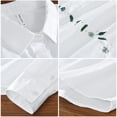 thumbnail image 4 of Men's Long-Sleeved Embroidered White Casual Shirt, 4 of 4