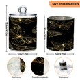 thumbnail image 3 of Ryvnso 2 Pack Qtip Holder Organizer Butterflies Golden Bathroom Cotton Swabs Cans Storage Canister, 3 of 7