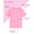 thumbnail image 2 of Pink Platinum Girls' Rash Guard - UPF 50+ Protective Quick Dry Short Sleeve Swim Shirt (4-16), 2 of 6