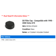 thumbnail image 2 of Filler Cap - Compatible with 1998 - 2000 Volvo S70 1999, 2 of 2
