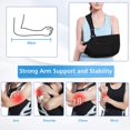 thumbnail image 4 of HAHADAXA Arm Sling Support Strap, Adjustable Shoulder Wrist Elbow Sling Immobilizer, with Thumb Loop and Waistband, Provide Stabilization for Rotator Cuff Injury, Fit Men and Women, Left and, 4 of 7