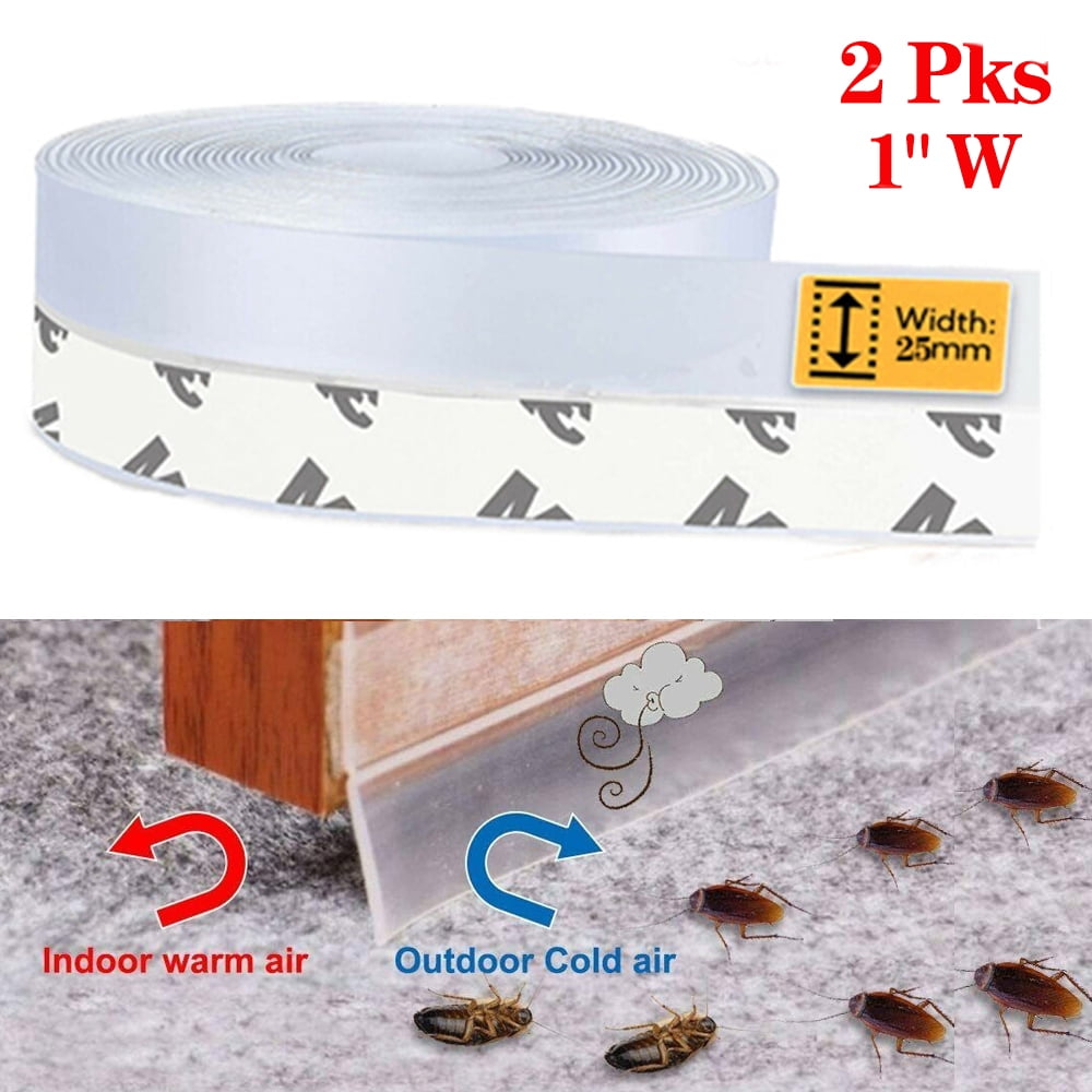Weather Stripping, 2 Rollers Silicone Weather Stripping Door Seal Strip