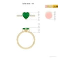 thumbnail image 4 of ANGARA Natural 3-Prong-Set Heart 1.2 ct Emerald Ring With Diamond Accents in 14K Yellow Gold for Women (Size-7mm) | May Birthstone, Anniversary, Jewelry Gift for Women | Natural Emerald Ring, 4 of 8